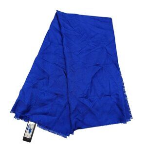 $475 Gianni Versace - Women's Blue Silk Lightweight Medusa Scarf 40" x 38"